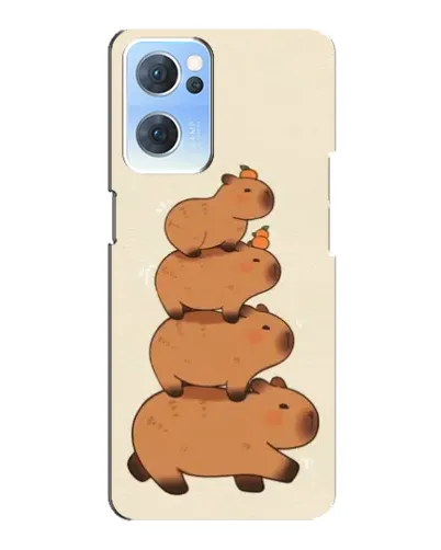 Чехол для OPPO Reno7 5G с картинкой «Башня из капибар»