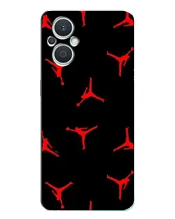 Чехол для OPPO Reno7 Lite (5G) с картинкой «Jordan Red Pattern»