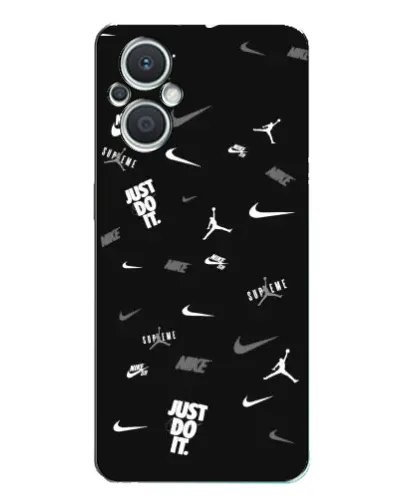 Чехол для OPPO Reno7 Lite (5G) с картинкой «Nike Black Pattern» Чехол для OPPO Reno7 Lite (5G) с картинкой «Nike Black Pattern»