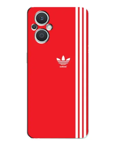 Чехол для OPPO Reno7 Lite (5G) с картинкой «Красный минимализм Adidas»