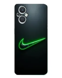 Чехол для OPPO Reno7 Lite (5G) с картинкой «Неоновый контур Nike» Чехол для OPPO Reno7 Lite (5G) с картинкой «Неоновый контур Nike»