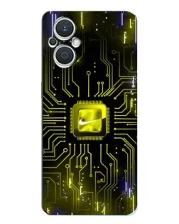 Чехол для OPPO Reno7 Lite (5G) с картинкой «Nike — золотая искра» Чехол для OPPO Reno7 Lite (5G) с картинкой «Nike — золотая искра»
