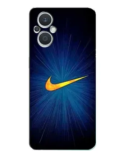 Чехол для OPPO Reno7 Lite (5G) с картинкой «Синий пульс Nike» Чехол для OPPO Reno7 Lite (5G) с картинкой «Синий пульс Nike»