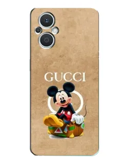 Чехол для OPPO Reno7 Lite (5G) с картинкой «Микки Маус Gucci — крафт» Чехол для OPPO Reno7 Lite (5G) с картинкой «Микки Маус Gucci — крафт»