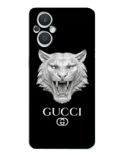 Чехол для OPPO Reno7 Lite (5G) с картинкой «Gucci — серебряный лев» Чехол для OPPO Reno7 Lite (5G) с картинкой «Gucci — серебряный лев»
