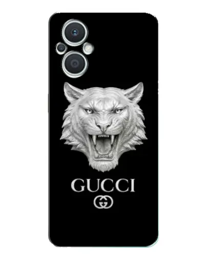 Чехол для OPPO Reno7 Lite (5G) с картинкой «Gucci — серебряный лев» Чехол для OPPO Reno7 Lite (5G) с картинкой «Gucci — серебряный лев»