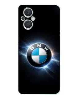 Чехол для OPPO Reno7 Lite (5G) с картинкой «BMW — неоновое сияние»