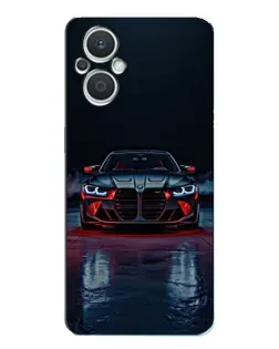 Чехол для OPPO Reno7 Lite (5G) с картинкой «BMW на мокрой дороге»