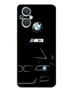 Чехол для OPPO Reno7 Lite (5G) с картинкой «Минималистичный принт BMW M3»