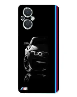Чехол для OPPO Reno7 Lite (5G) с картинкой «Силуэт BMW в темноте»