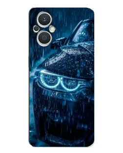 Чехол для OPPO Reno7 Lite (5G) с картинкой «BMW под дождем»