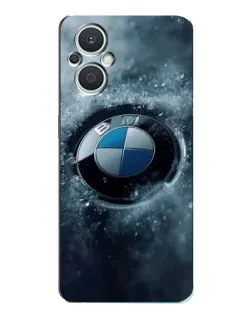 Чехол для OPPO Reno7 Lite (5G) с картинкой «Логотип BMW — лед»