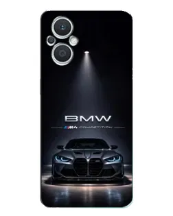 Чехол для OPPO Reno7 Lite (5G) с картинкой «BMW сквозь ночной город»