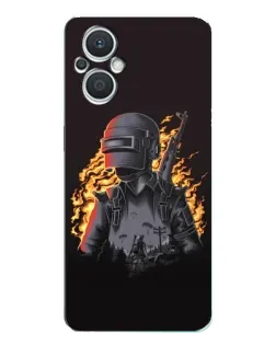 Чехол для OPPO Reno7 Lite (5G) с картинкой «PUBG — огненный силуэт» Чехол для OPPO Reno7 Lite (5G) с картинкой «PUBG — огненный силуэт»