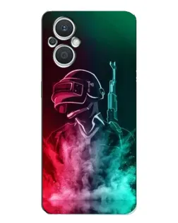 Чехол для OPPO Reno7 Lite (5G) с картинкой «PUBG — огненный воин» Чехол для OPPO Reno7 Lite (5G) с картинкой «PUBG — огненный воин»
