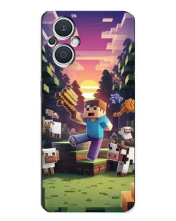 Чехол для OPPO Reno7 Lite (5G) с картинкой «Стив на ферме» Чехол для OPPO Reno7 Lite (5G) с картинкой «Стив на ферме»