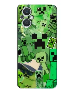 Чехол для OPPO Reno7 Lite (5G) с картинкой «Криперы Minecraft» Чехол для OPPO Reno7 Lite (5G) с картинкой «Криперы Minecraft»