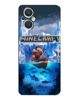 Чехол для OPPO Reno7 Lite (5G) с картинкой «Minecraft ледяной мир» Чехол для OPPO Reno7 Lite (5G) с картинкой «Minecraft ледяной мир»