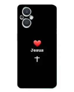 Чехол для OPPO Reno7 Lite (5G) с картинкой «Сердце - Jesus» Чехол для OPPO Reno7 Lite (5G) с картинкой «Сердце - Jesus»