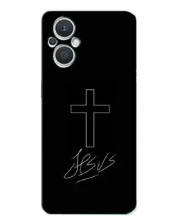 Чехол для OPPO Reno7 Lite (5G) с картинкой «Графический крест Jesus»