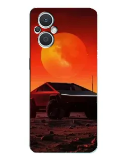 Чехол для OPPO Reno7 Lite (5G) с картинкой «Cybertruck на Марсе»