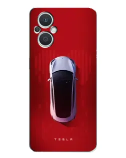 Чехол для OPPO Reno7 Lite (5G) с картинкой «Tesla Top View»