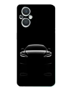 Чехол для OPPO Reno7 Lite (5G) с картинкой «Силуэт Tesla Night»