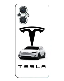 Чехол для OPPO Reno7 Lite (5G) с картинкой «Tesla White Style» Чехол для OPPO Reno7 Lite (5G) с картинкой «Tesla White Style»