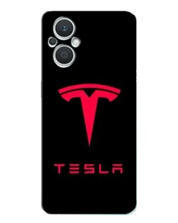 Чехол для OPPO Reno7 Lite (5G) с картинкой «Tesla Red Logo» Чехол для OPPO Reno7 Lite (5G) с картинкой «Tesla Red Logo»