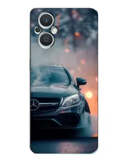 Чехол для OPPO Reno7 Lite (5G) с картинкой «Mercedes — ночной город»