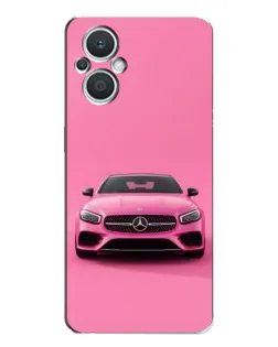 Чехол для OPPO Reno7 Lite (5G) с картинкой «Розовый Mercedes AMG»