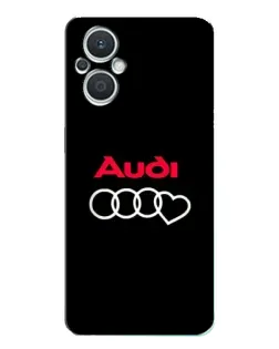 Чехол для OPPO Reno7 Lite (5G) с картинкой «Логотип Audi Heart»