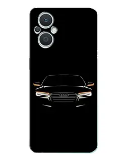 Чехол для OPPO Reno7 Lite (5G) с картинкой «Audi — ночной контур» Чехол для OPPO Reno7 Lite (5G) с картинкой «Audi — ночной контур»