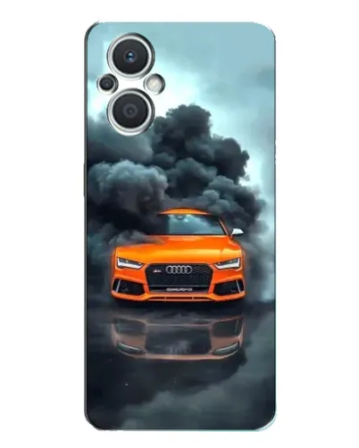 Чехол для OPPO Reno7 Lite (5G) с картинкой «Audi в облаках дыма»