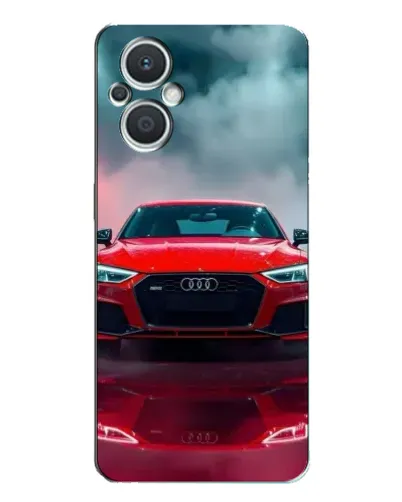 Чехол для OPPO Reno7 Lite (5G) с картинкой «Audi RS — красный стиль»