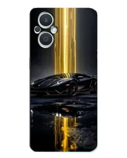 Чехол для OPPO Reno7 Lite (5G) с картинкой «Ночной Lamborghini драйв»