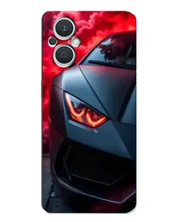 Чехол для OPPO Reno7 Lite (5G) с картинкой «Lamborghini красное сияние»