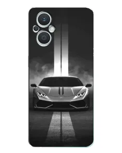 Чехол для OPPO Reno7 Lite (5G) с картинкой «Lamborghini симметрия дорог»