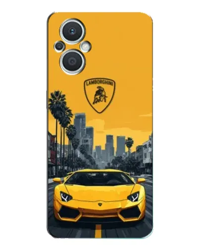 Чехол для OPPO Reno7 Lite (5G) с картинкой «Желтый Lamborghini город» Чехол для OPPO Reno7 Lite (5G) с картинкой «Желтый Lamborghini город»