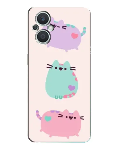 Чехол для OPPO Reno7 Lite (5G) с картинкой «Pusheen трио» Чехол для OPPO Reno7 Lite (5G) с картинкой «Pusheen трио»