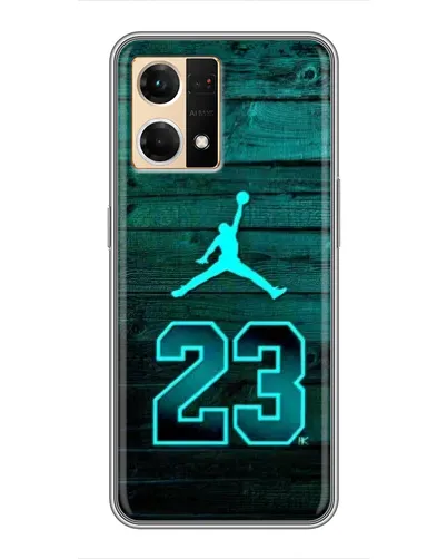 Чехол для OPPO Reno7 Pro 5G с картинкой «Jordan Cyan 23»