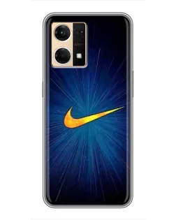 Чохол для OPPO Reno7 Pro 5G з картинкою «Синій пульс Nike» Чохол для OPPO Reno7 Pro 5G з картинкою «Синій пульс Nike»