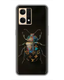 Чехол для OPPO Reno7 Pro 5G с картинкой «LV — мраморный принт»
