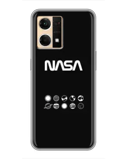 Чехол для OPPO Reno7 Pro 5G с картинкой «NASA — технический принт» Чехол для OPPO Reno7 Pro 5G с картинкой «NASA — технический принт»
