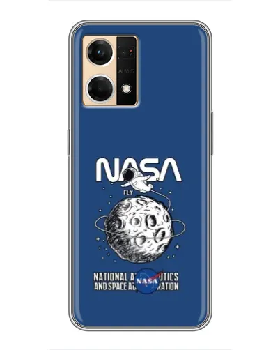 Чехол для OPPO Reno7 Pro 5G с картинкой «NASA — лунная миссия»