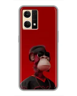 Чехол для OPPO Reno7 Pro 5G с картинкой «Bored Ape в красном» Чехол для OPPO Reno7 Pro 5G с картинкой «Bored Ape в красном»