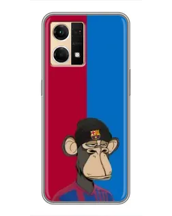 Чехол для OPPO Reno7 Pro 5G с картинкой «Bored Ape — фанат Барсы» Чехол для OPPO Reno7 Pro 5G с картинкой «Bored Ape — фанат Барсы»