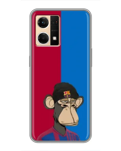 Чехол для OPPO Reno7 Pro 5G с картинкой «Bored Ape — фанат Барсы» Чехол для OPPO Reno7 Pro 5G с картинкой «Bored Ape — фанат Барсы»