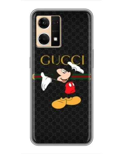 Чехол для OPPO Reno7 Pro 5G с картинкой «Микки Маус Gucci»