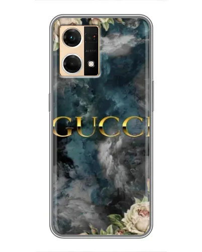 Чехол для OPPO Reno7 Pro 5G с картинкой «Абстрактные цветы Gucci»